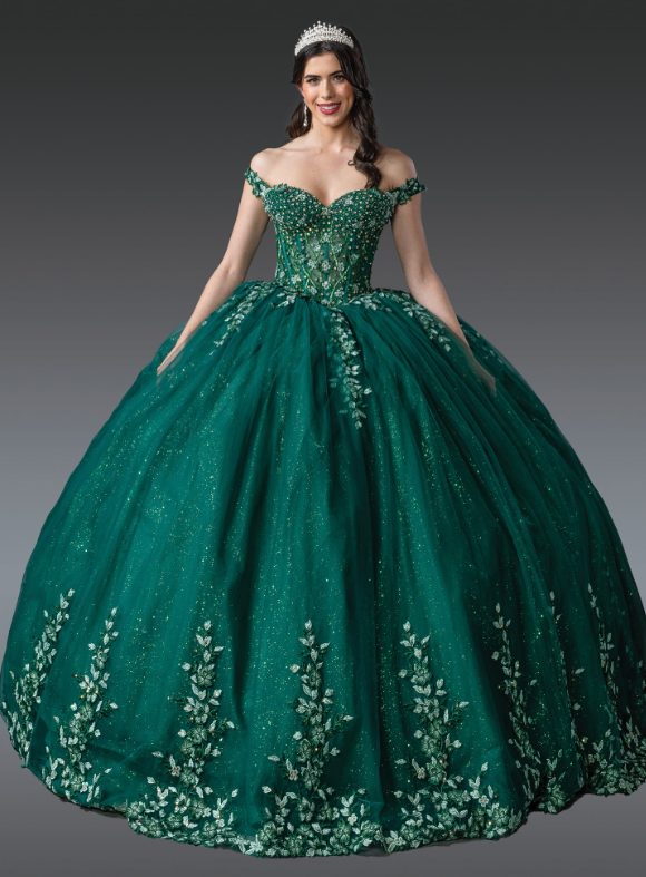 1955 DQ (HUNTER GREEN) - QUINCEANERA DRESSES