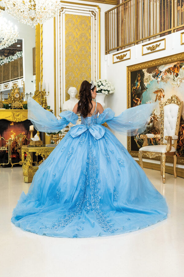 5037 DQ (BAHAMA BLUE) - QUINCEANERA DRESSES
