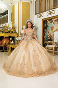 5052 DQ (GOLD) - QUINCEANERA DRESSES