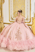 5070 DQ (BLUSH) - QUINCEANERA DRESSES