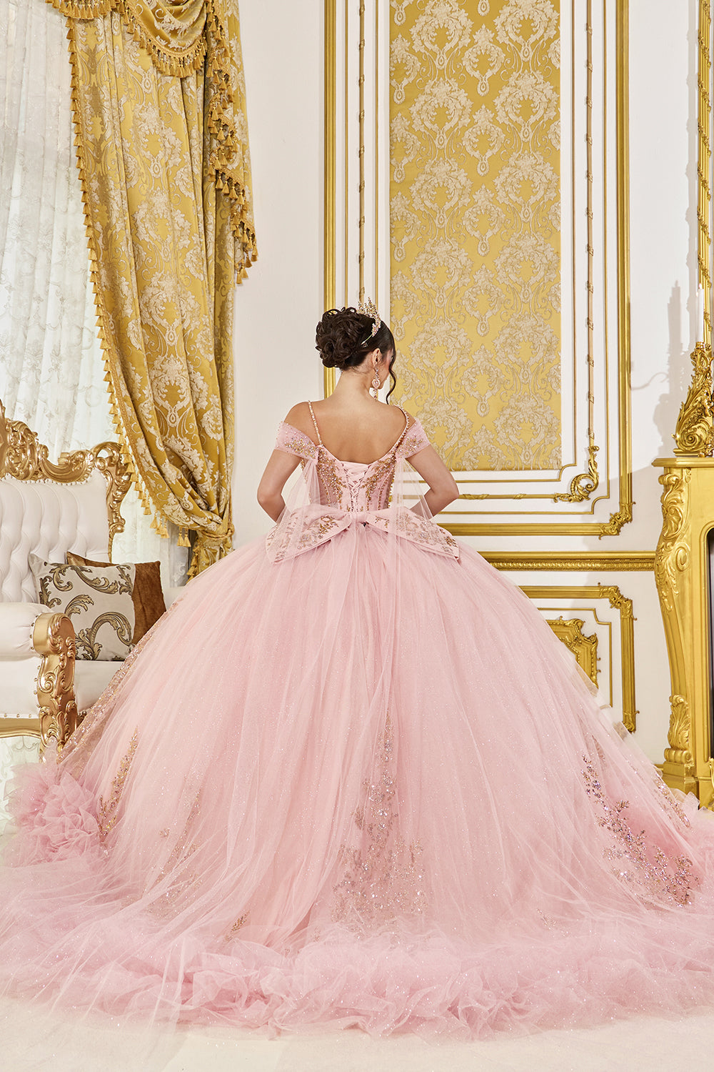 5070 DQ (BLUSH) - QUINCEANERA DRESSES