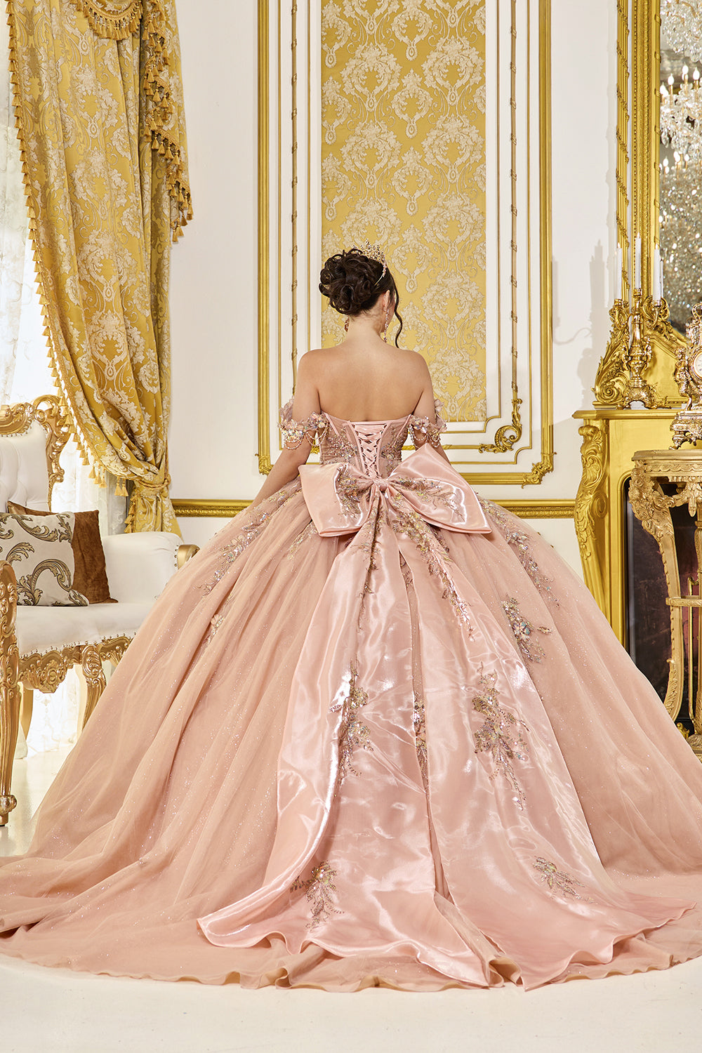 quinceanera dresses burgundy 5097 DQ (BURGUNDY)