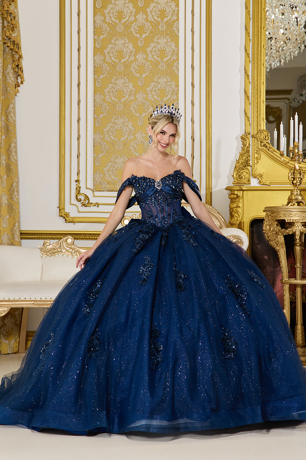 5101 DQ (NAVY) - QUINCEANERA DRESSES Lucys Formals 5101 DQ (NAVY) - QUINCEANERA DRESSES Lucys Formals