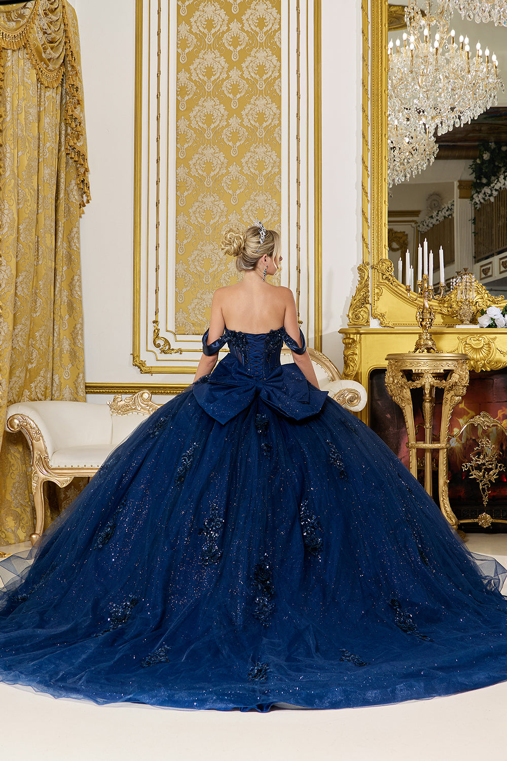 5101 DQ (NAVY) - QUINCEANERA DRESSES