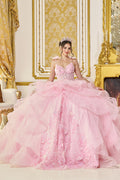 5132 DQ (PINK) - QUINCEANERA DRESSES
