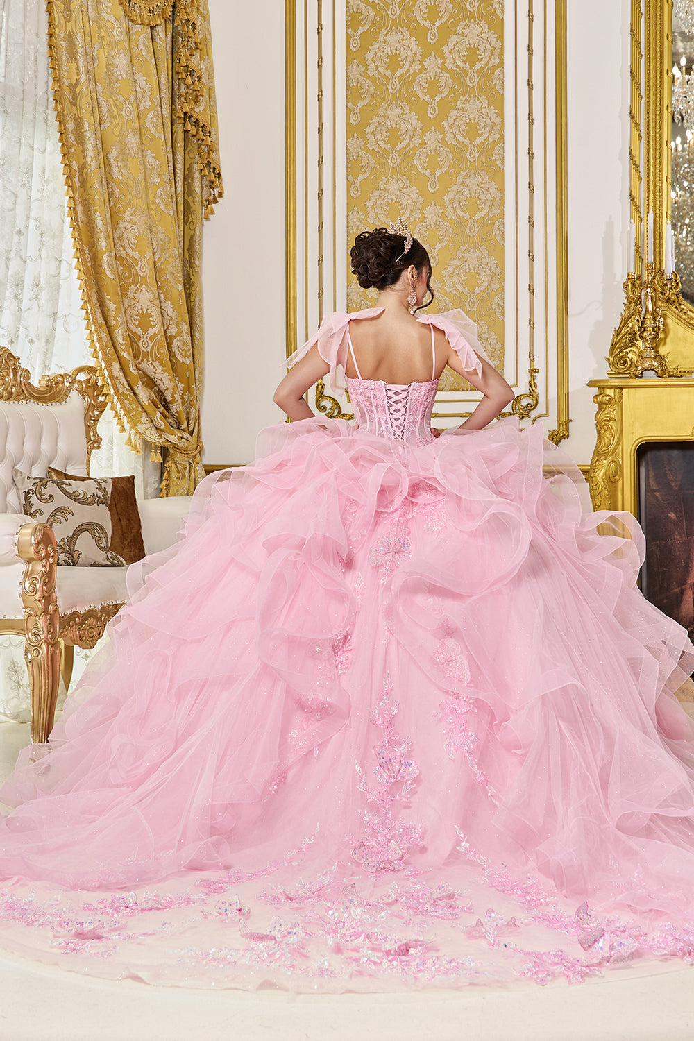 5132 DQ (PINK) - QUINCEANERA DRESSES