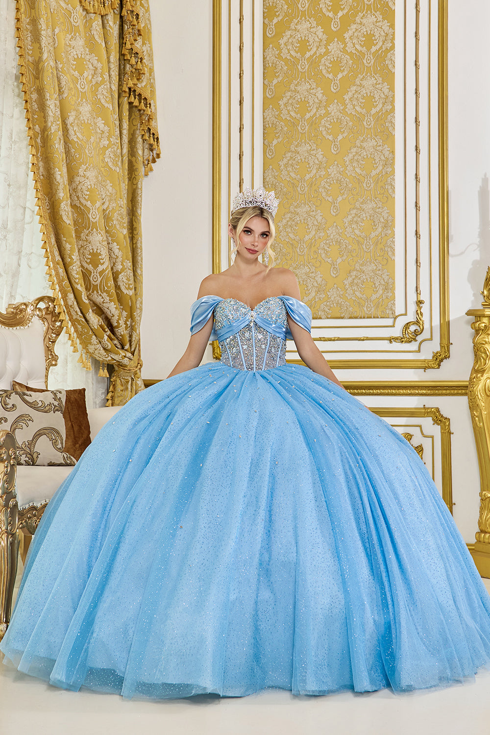 5139 DQ (BAHAMA BLUE) - QUINCEANERA DRESSES