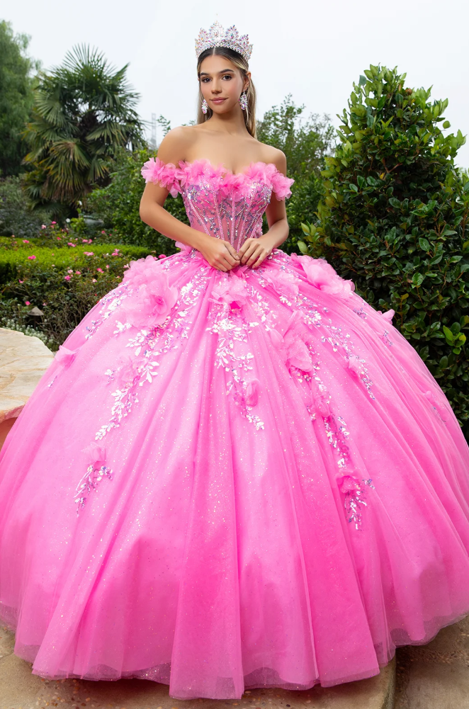 GL3547 (PINK) - QUINCEANERA DRESSES