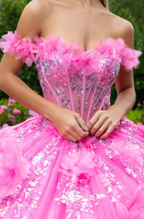 GL3547 (PINK) - QUINCEANERA DRESSES