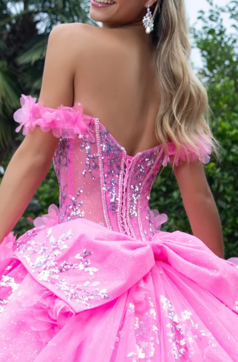 GL3547 (PINK) - QUINCEANERA DRESSES