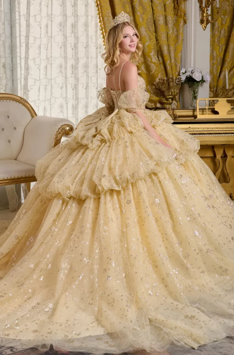 GL3646 (CHAMPAGNE) - QUINCEANERA DRESSES