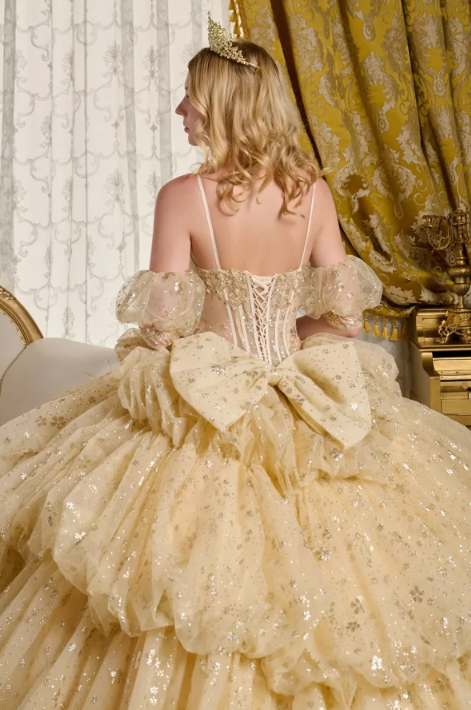 GL3646 (CHAMPAGNE) - QUINCEANERA DRESSES