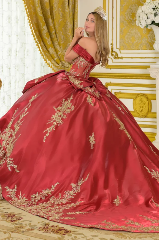 GL3791 (BURGUNDY) - QUINCEANERA DRESSES