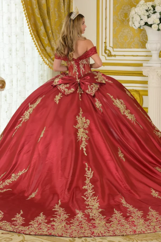 GL3791 (BURGUNDY) - QUINCEANERA DRESSES