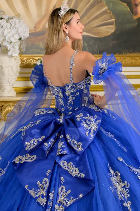 GL3813 (ROYAL BLUE/SILVER) - QUINCEANERA DRESSES