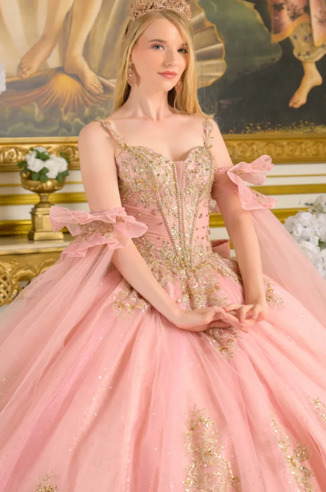 GL3814 (DUSTY ROSE) - QUINCEANERA DRESSES