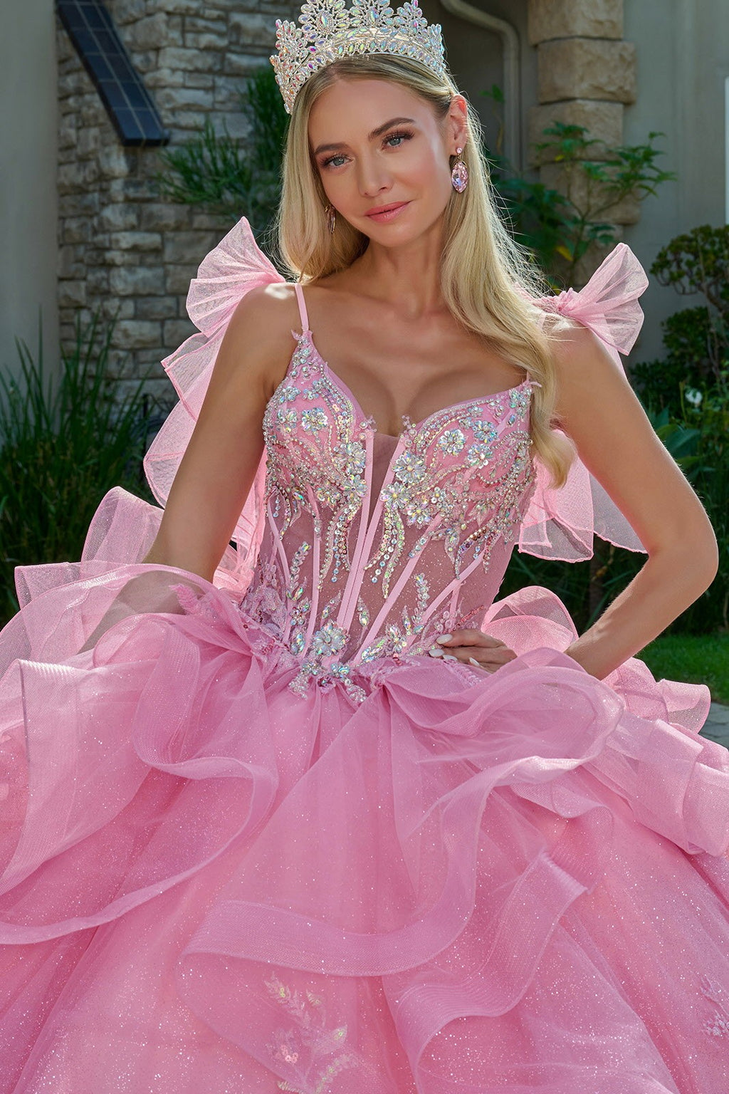 GL3804(PINK) - QUINCEANERA DRESSES